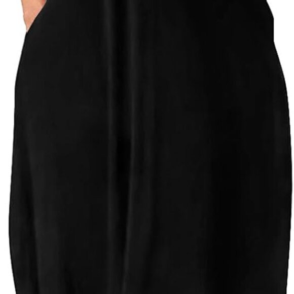 Women's Maxi Dress With Pockets Adjustable Spaghetti Straps V Neck Casual - Picture 1 of 5